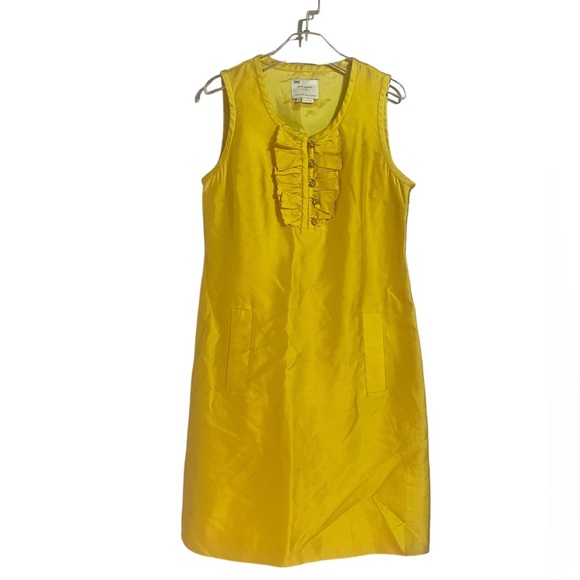 Kate Spade Yellow Silk Cotton Sleeveless Summer Dress - Picture 1 of 7